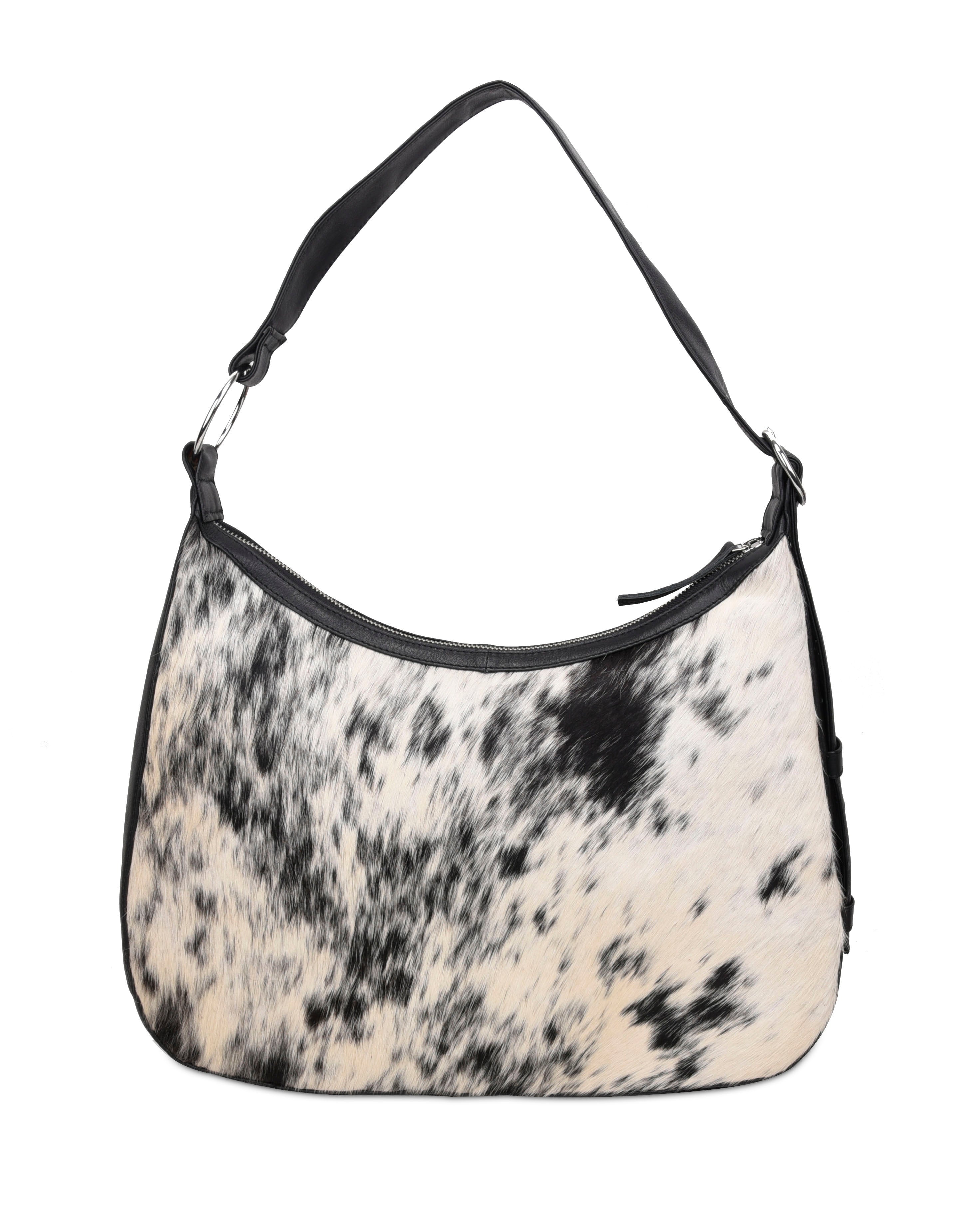 Oda skuldertaske - koprint sort/hvid